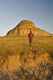 Hiking towards Castle Butte, Big Muddy Badlands