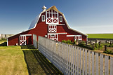 Red barn near Lake Alma