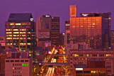 Winnipeg skyline along Portage Avenue